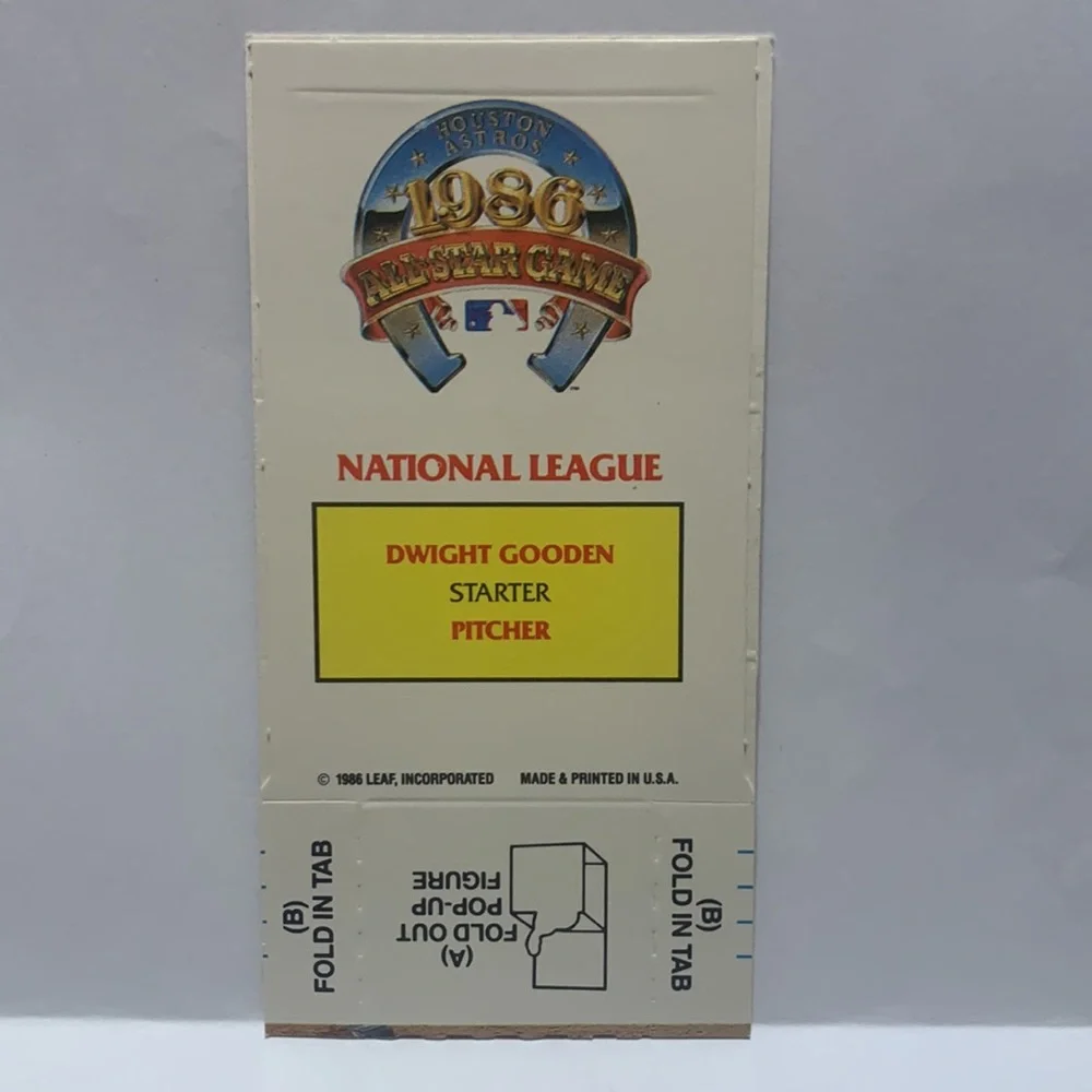 1987 Donruss All-Stars Pop-Ups Dwight Gooden Mets (MISC6)